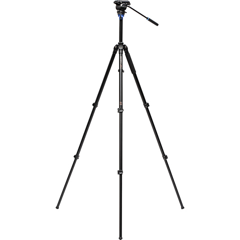 A2573F Aluminum Single Tube Tripod with S4Pro Fluid Video Head Image 1