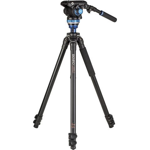 A2573F Aluminum Single Tube Tripod with S6Pro Fluid Video Head Image 0