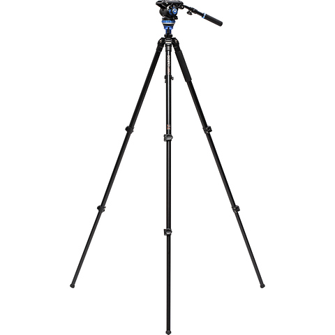 A2573F Aluminum Single Tube Tripod with S6Pro Fluid Video Head Image 1