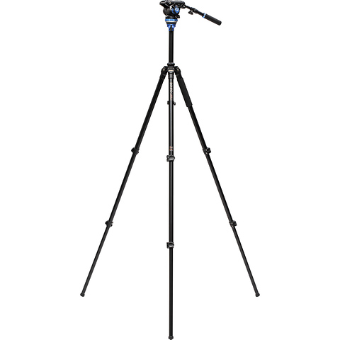 A2573F Aluminum Single Tube Tripod with S6Pro Fluid Video Head Image 2