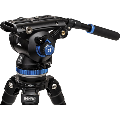 A373F Aluminum Single-Tube Tripod with S8Pro Fluid Video Head Image 3