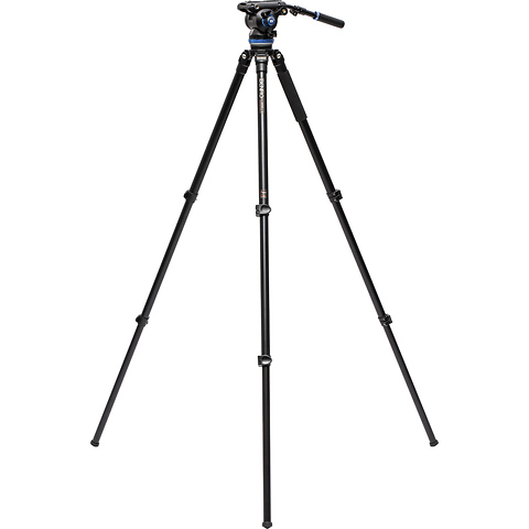 A373F Aluminum Single-Tube Tripod with S8Pro Fluid Video Head Image 1