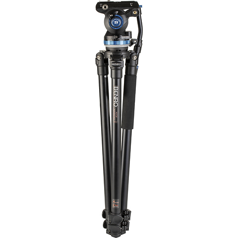 A373F Aluminum Single-Tube Tripod with S8Pro Fluid Video Head Image 2