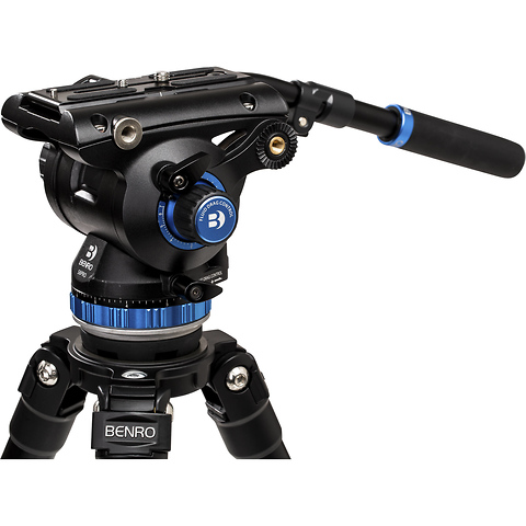 C373F Carbon Fiber Single-Tube Tripod with S8Pro Fluid Video Head Image 3