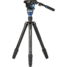 A3883 Reverse-Folding Aluminum Travel Tripod with S6Pro Fluid Video Head Image 0