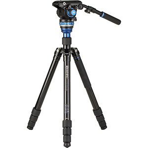 A3883 Reverse-Folding Aluminum Travel Tripod with S6Pro Fluid Video Head