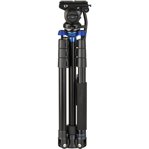 A2883F Reverse-Folding Aluminum Travel Tripod with S4Pro Fluid Video Head Image 3