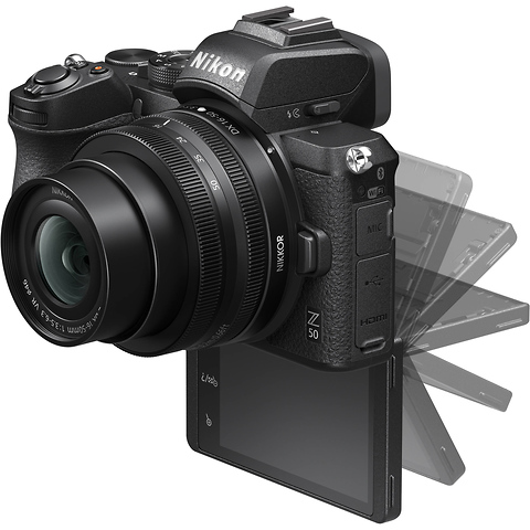 Z 50 Mirrorless Digital Camera with 16-50mm Lens and FTZ II Mount Adapter Image 7