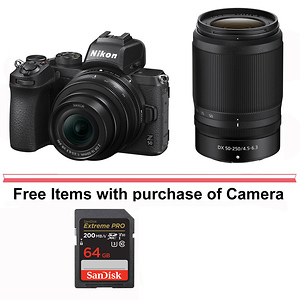 Z 50 Mirrorless Digital Camera with 16-50mm and 50-250mm Lenses