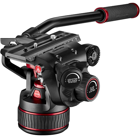 608 Nitrotech Fluid Video Head and Aluminum Twin Leg Tripod with Ground Spreader Image 3