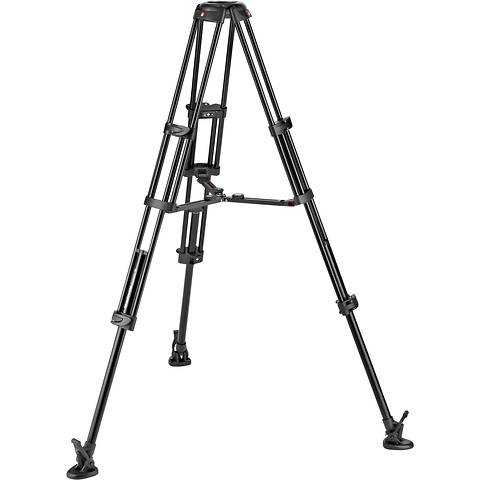 Aluminum Twin Leg Video Tripod with Middle Spreader Image 0