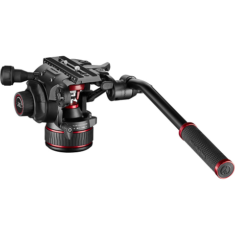 608 Nitrotech Fluid Video Head and Aluminum Twin Leg Tripod with Middle Spreader Image 1