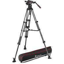 612 Nitrotech Fluid Video Head and Carbon Fiber Twin Leg Tripod with Middle Spreader Image 0