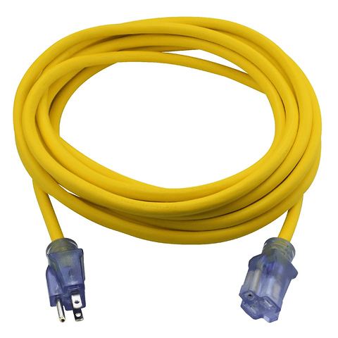 25 ft. 12/3 Jobsite Outdoor Extension Cord (Yellow) Image 1