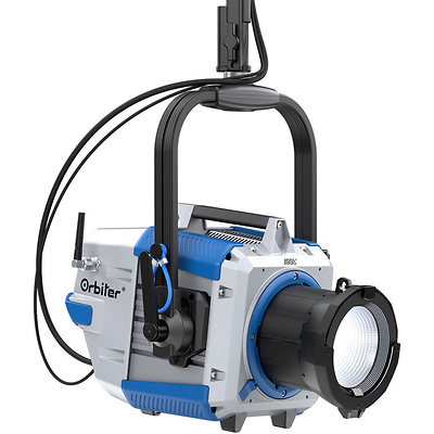 Arri Orbiter Led Light With 30 Open Face Optics Blue Silver