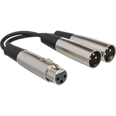 YXM-101.5 XLR Female to Dual XLR Male Audio Y-Cable (18 in.) Image 0