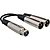 YXM-101.5 XLR Female to Dual XLR Male Audio Y-Cable (18 in.)