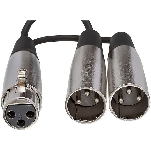 YXM-101.5 XLR Female to Dual XLR Male Audio Y-Cable (18 in.) Image 1