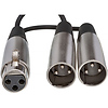 YXM-101.5 XLR Female to Dual XLR Male Audio Y-Cable (18 in.) Thumbnail 1