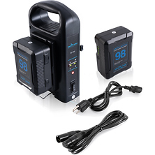 2 x Micro-Series 98Wh Li-Ion V-Mount Batteries with Dual V-Mount Battery Charger Kit Image 0