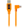 20 in. Tetherpro USB 2.0 to Mini-B Right Angle Adapter Cable (High-Visibilty Orange) Thumbnail 0