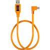 20 in. Tetherpro USB 2.0 to Mini-B Right Angle Adapter Cable (High-Visibilty Orange) Thumbnail 1