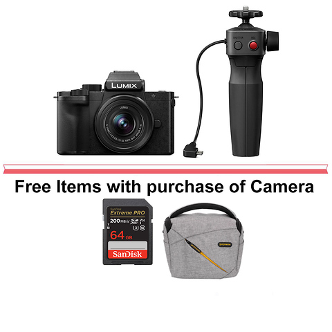 Lumix DC-G100 Mirrorless Micro Four Thirds Digital Camera with 12-32mm Lens and Tripod Grip Kit (Black) Image 0