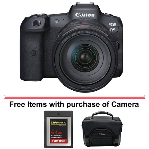 EOS R5 Mirrorless Digital Camera with 24-105mm f/4L Lens and RF 85mm f/1.2L USM Lens Image 5