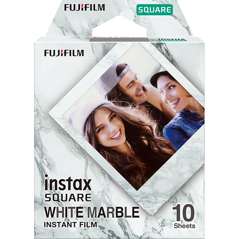 Zakje ziel Prime Fujifilm INSTAX SQUARE White Marble Instant Film (10 Exposures) | 16656473  | SAMY'S CAMERA