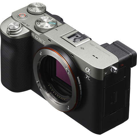 Alpha a7C Mirrorless Digital Camera Body (Silver) with ECM-W2BT Camera-Mount Digital Bluetooth Wireless Microphone System Image 5
