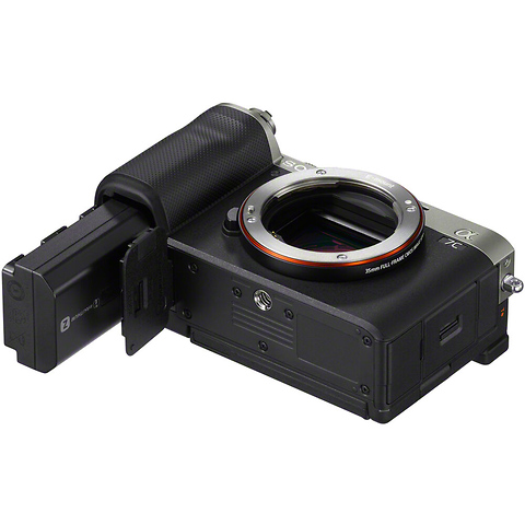 Alpha a7C Mirrorless Digital Camera Body (Silver) with ECM-W2BT Camera-Mount Digital Bluetooth Wireless Microphone System Image 7
