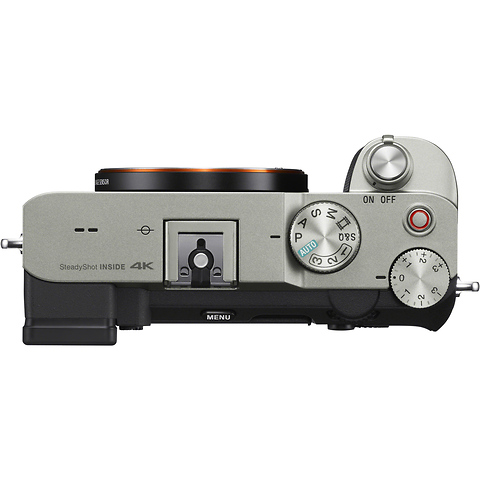 Alpha a7C Mirrorless Digital Camera Body (Silver) with ECM-W2BT Camera-Mount Digital Bluetooth Wireless Microphone System Image 1
