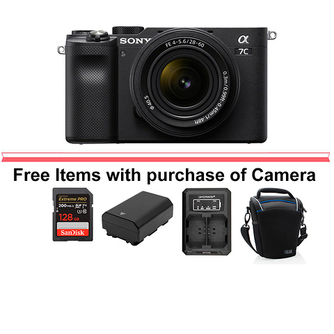 Alpha a7C Mirrorless Digital Camera with 28-60mm Lens (Black) and ECM-W2BT Camera-Mount Digital Bluetooth Wireless Microphone System Image 10