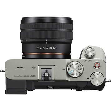 Alpha a7C Mirrorless Digital Camera with 28-60mm Lens (Silver) and ECM-W2BT Camera-Mount Digital Bluetooth Wireless Microphone System