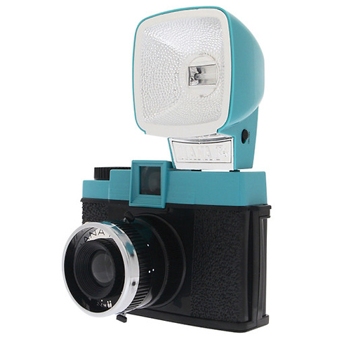 Diana F+ Film Camera and Flash (Teal/Black) Image 1