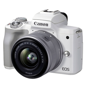 Canon EOS M50 Mark II Digital with 15-45mm Lens (White)