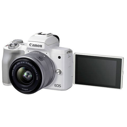 EOS M50 Mark II Mirrorless Digital Camera with 15-45mm Lens (White) Image 3