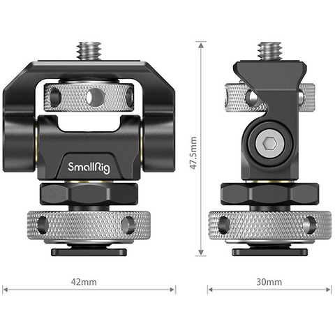 Swivel and Tilt Monitor Mount with Shoe Adapter Mount Image 1