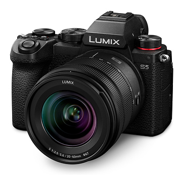 Lumix DC-S5 Mirrorless Digital Camera with 20-60mm Lens and Lumix S 50mm f/1.8 Lens