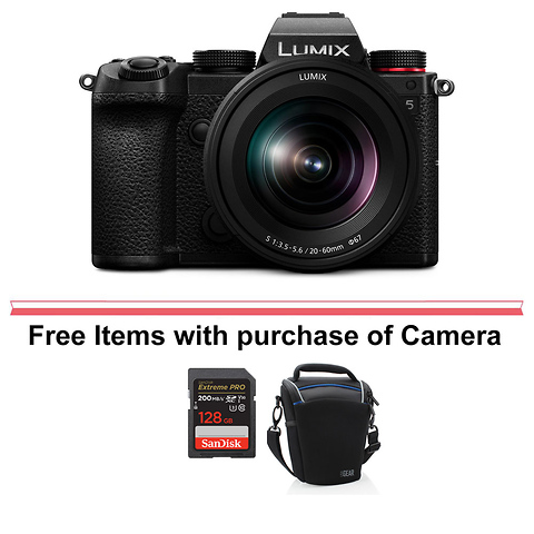 Lumix DC-S5 Mirrorless Digital Camera with 20-60mm Lens Kit (Black) Image 0