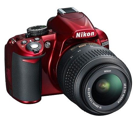 D3100 Digital SLR Camera with 18-55mm Lens - Red - Pre-Owned Image 0