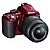 D3100 Digital SLR Camera with 18-55mm Lens - Red - Pre-Owned