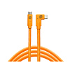 TetherPro USB-C to USB-C Right Angle Cable (15 ft., Orange) Thumbnail 0