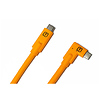 TetherPro USB-C to USB-C Right Angle Cable (15 ft., Orange) Thumbnail 1