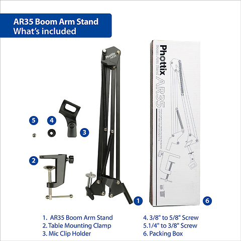 AR35 Desktop Boom Arm Stand Image 2