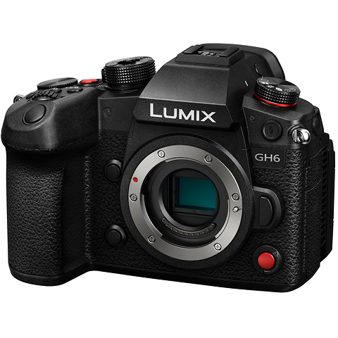 Lumix DC-GH6 Mirrorless Micro Four Thirds Digital Camera Black Body with 9mm f/1.7 Lens & DMW-BLK22 Battery Image 1