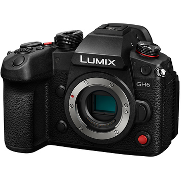 Lumix DC-GH6 Mirrorless Micro Four Thirds Digital Camera Black Body with 9mm f/1.7 Lens & DMW-BLK22 Battery