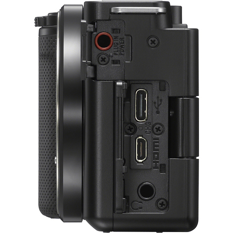 Alpha ZV-E10 Mirrorless Digital Camera Body (Black) with Sony Vlogger Microphone (ECM-G1) Image 3