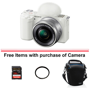 Alpha ZV-E10 Mirrorless Digital Camera with 16-50mm Lens (White)