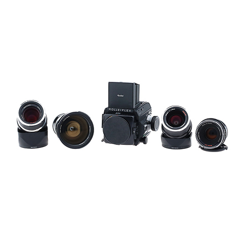 SL66E Body w/ Prism, 120/220 Back, 40mm f/4, 50mm f/4, 80mm F/2.8 & 150mm f/4 & Extras - Pre-Owned Image 0